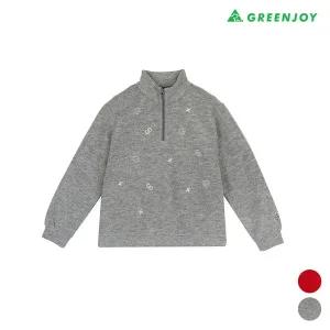 [아웃도어스/그린조이]여성 자수장식 솔리드 폴라 티셔츠_GF23KL30W