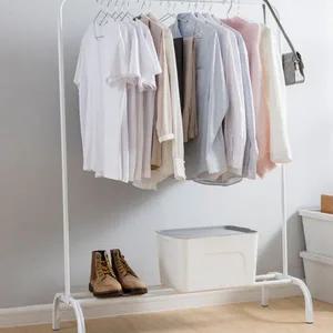 철제 옷걸이 이동식 조립식 스탠드 드레스 룸 행거 외투 코트 보관함 간이 바지 의류 옷장 수납
