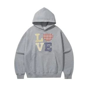 [정품] 밈더워드로브 자켓 후드 맨투맨 긴팔 야상 MIMTHEWARDROBE 헬로 월드 패치워크 LOVE 후드티_그레이