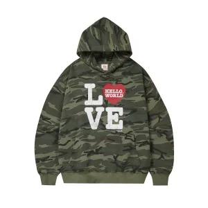 [정품] 밈더워드로브 자켓 후드 맨투맨 긴팔 야상 MIMTHEWARDROBE 헬로 월드 LOVE 후드티_카모