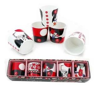 그림소주잔 오광 소주잔 디자인 화투 술잔 5p 세트