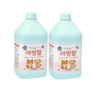 [야멍탈] 4L+4L 야옹이 멍멍이 살균탈취제, 강아지 고양이 살균탈취제 가정용 리필