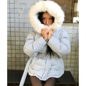 MIXXO 벨티드 후드 숏 다운_MIWJDEV0PB