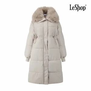 [르샵] 카라퍼 허리 스트링 롱 패딩 점퍼 (BPBJP002A)