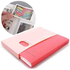 명함케이스 120칸 핑크 명함집 정리 보관