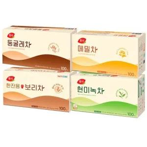 [동서식품]동서 현미녹차100T+메밀차100T+둥굴레차100T+한잔용보리차100T