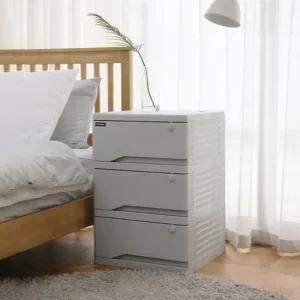 폴딩 수납 다용도 정리함 3단 서랍장 모듈서랍 그레이 폴딩수납함 접이식수납함 수납함