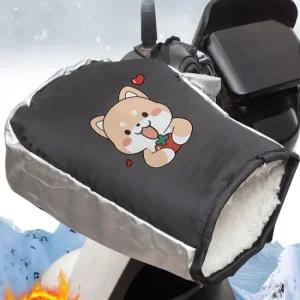 베이직 캐릭터 오토바이 방한 핸드워머 바이크 핸들 보온 글로브 방수커버 장갑