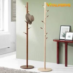 아모스 고무나무원목 스탠드 옷걸이 행거 원목행거 스탠드행거 옷걸이행거 원목옷걸이