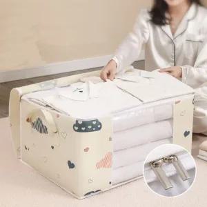 접이식 옷정리함 이사박스 트롤리수납함 의류정리함 수납정리함 이사박스 트롤리수납함