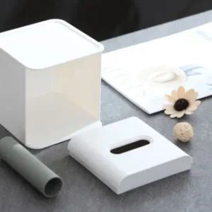 P1 두루마리 사각 휴지케이스 화이트 두루마리휴지케이스 두루마리화장지케이스