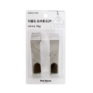 문상단 의류 가방 모자 다용도 도어후크 2p 스테인레스 도어훅 도어후크 도어행거