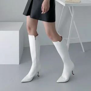 여성 스틸레토 하이힐 롱부츠 부츠 니하이부츠