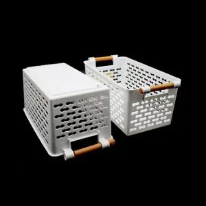 F1 플라스틱 정리바구니-흰색 흰색바구니 책상정리 플라스틱바구니 정리바구니