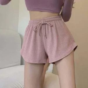 여성 여름 A라인 밴딩 숏팬츠 1P 홈웨어 돌핀 반바지 WFHVZGH