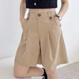 여성 여름 데일리 캐주얼 5부 치마 반바지 벨트포함 WFHVZD9