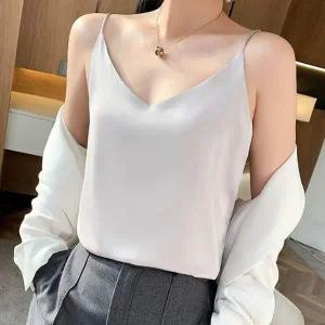 [룽스]쉬폰 소재 기본나시티 이너 얇은 끈 나시