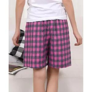 [라일리여성언더웨어] Rly 고급순면 여성 체크 시원한 5부파자마