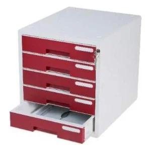 시스템 컬러 서류함 5단 10205(300x355x332mm 와인) 파일