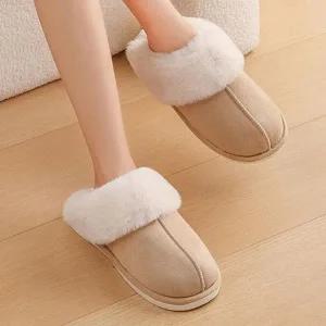 [SBBVSUW]여성 실내화 커플 플랫 털슬리퍼 따뜻한