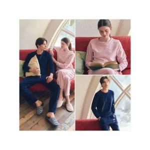 [솔브]커플추천 원마일웨어 따듯한 겨울 잠옷 실내복 벨로아 골지 원단 커플잠옷 VEV397.._P411662062