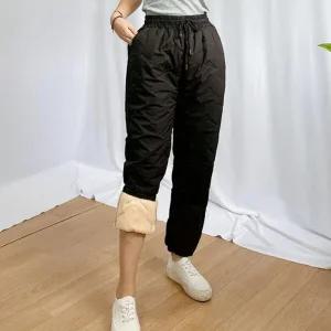 [라일리여성의류] Rly 여성 방한 패딩 기모 조거 밴딩 작업복 등산복