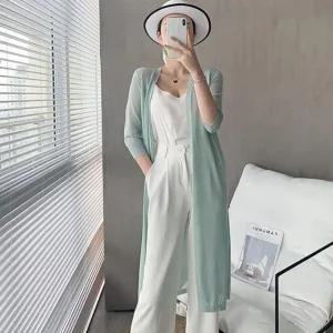 [라일리여성의류] Rly 여성 니트 롱 간절기 봄 데일리 가디건 L 00