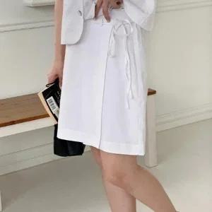 빅사이즈 307 리어벨티드리본랩스커트 DMOP698