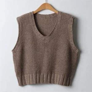 아이우먼 하찌딥브이넥크롭조끼 EBJ362M210 빅사이즈