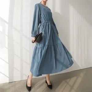 빅사이즈 202 캉캉셔링끈롱원피스 DLYI109