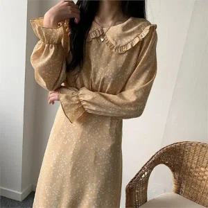 빅사이즈 201 프릴카라뒷리본원피스 DGOG385