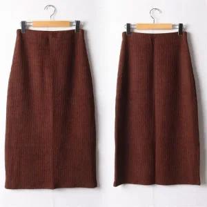 빅사이즈 111 스판니트밴딩롱스커트 DWW3778