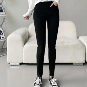 [라일리여성의류] Rly 허리밴딩 스키니 여자아이스바지 여자바지 팬츠