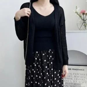 [라일리여성의류] Rly 여자상의 볼레로 시스루 린넨가디건 린넨볼레로