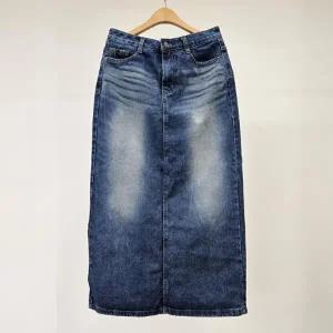 빅사이즈 509 브릿지워싱데님스커트 DLOS804