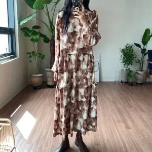 빅사이즈 508 분위기여신긴팔롱원피스 DGBV143