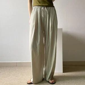 빅사이즈 508 앳홈하이웨스트밴딩팬츠 DNOU997