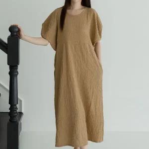 빅사이즈 508 포켓걸심플라운드원피스 DSMV117