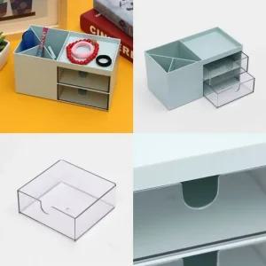 정돈 2단서랍 화장대 소품정리함 블루 데스크정리함 접이식선반 접이식옷장선반 옷장선반