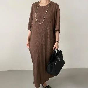 빅사이즈 508 잔주름쿨링스판원피스 DRAV075