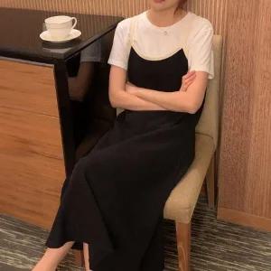 빅사이즈 403 어썸배색라인심플원피스 DDDQ793