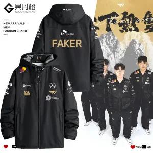 레이싱 자켓 재킷 점퍼 유니폼 모터팀 2025년 신규 T1 팀 S15 시즌 LPL 페이커 동일 스타일 6성 윈드브레이