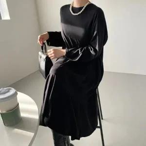 빅사이즈 311 쫀스판플레어무지원피스 DRAQ130