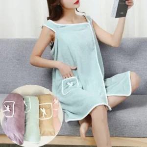 원피스형 극세사 샤워 가운 샤워가운 극세사샤워가운 극세사목욕가운 극세사가운