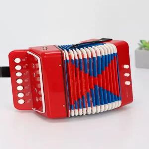 미니 아코디언 소형 교육용 취미 초보자 라지레드 손풍금