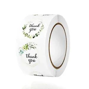 선물 스티커 청첩장 감사 땡큐 화이트