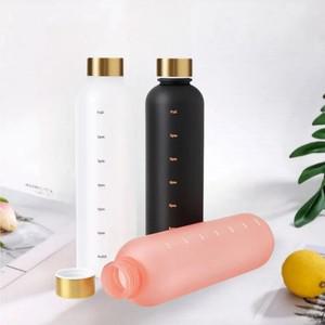 시간 표시기가 있는 병 32 OZ 동기 재사용 가능 피트니스 스포츠 야외 여행 누출 방지 BPA 프리 프로스트