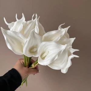 인조 EVA 칼라 백합 부케, 웨딩 신부 홈 장식, 파티 꽃 18 개/로트