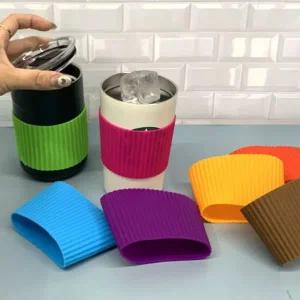 [골드스마일]실리콘 컵홀더 다회용 열전도 방지 컵 받침대 주방 필수 아이템