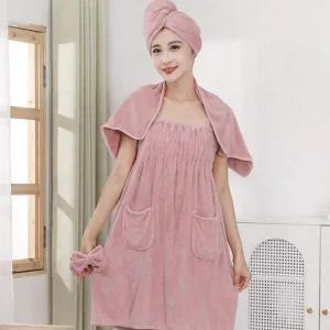 [골드스마일]여성 세안 샤워가운 목욕 스커트 터번 헤어밴드